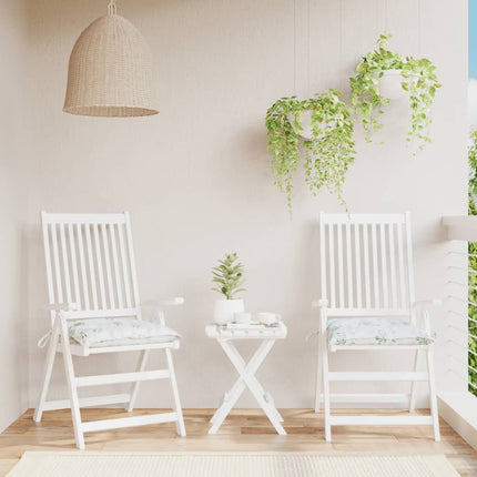 Cuscini per Sedia 2 pz a Foglie 50x50x7 cm Tessuto Oxford
