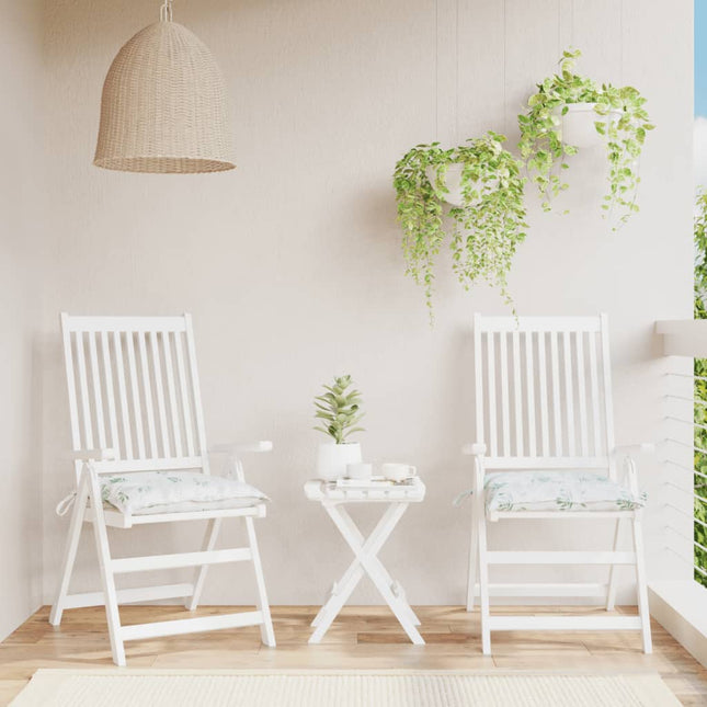 Cuscini per Sedia 2 pz a Foglie 50x50x7 cm Tessuto Oxford