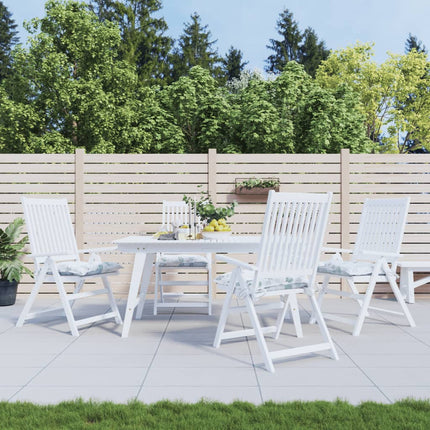 Cuscini per Sedia 4pz Motivo a Foglie 50x50x7 cm Tessuto Oxford