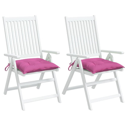 Cuscini per Sedia 2 pz Rosa 50x50x7 cm in Tessuto Oxford