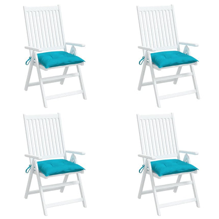 Cuscini per Sedia 4 pz Turchese 50x50x7 cm Tessuto Oxford