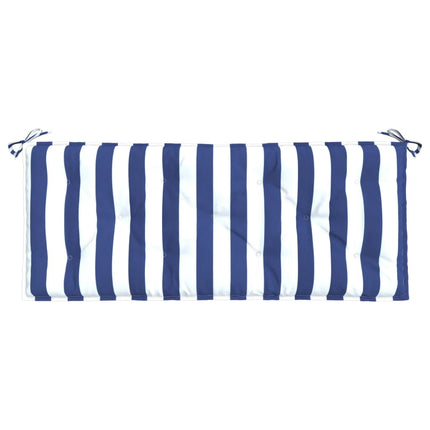 Cuscino Panca Giardino Righe Bianche e Blu 120x50x7 cm Tessuto