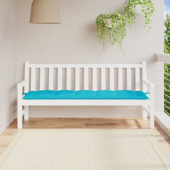 Cuscino per Panca Turchese 180x50x7 cm in Tessuto Oxford