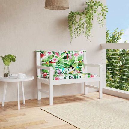 Cuscini Panca da Giardino 2pz Multicolore 100x50x7cm in Tessuto
