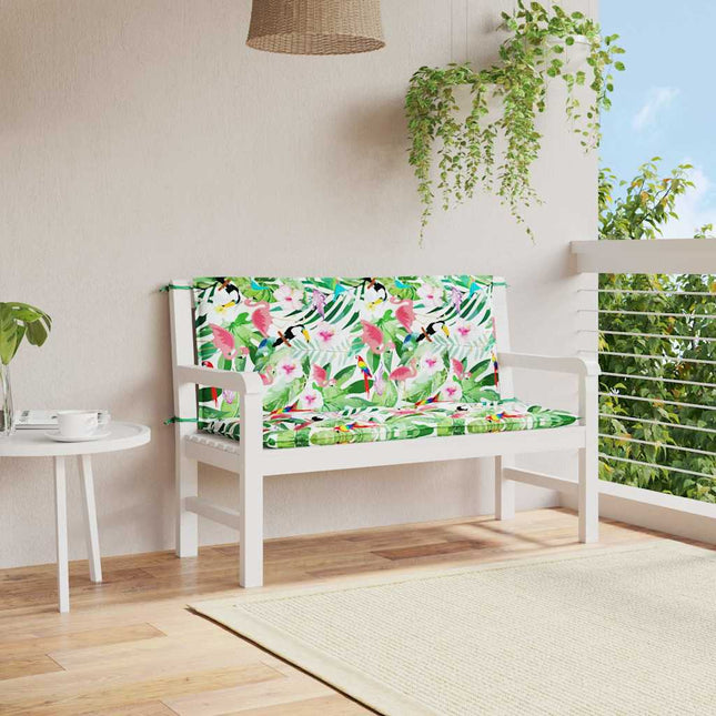 Cuscini Panca da Giardino 2pz Multicolore 120x50x7cm in Tessuto
