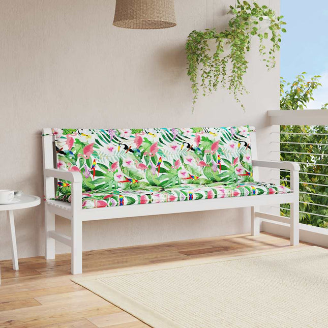 Cuscini Panca da Giardino 2pz Multicolore 150x50x7cm in Tessuto