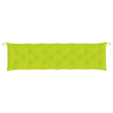 Cuscini per Panca 2 pz Verde Intenso 200x50x7 cm Tessuto Oxford