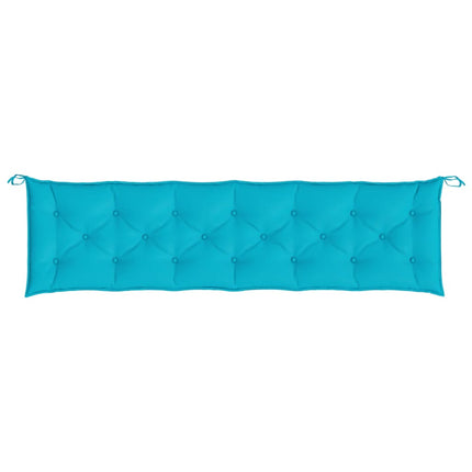 Cuscini per Panca da Giardino 2 pz Turchese 200x50x7 cm Tessuto