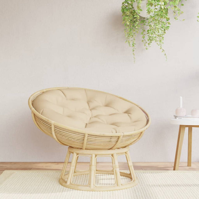 Cuscino Rotondo Beige ÃƒËœ 100x11 cm in Tessuto Oxford