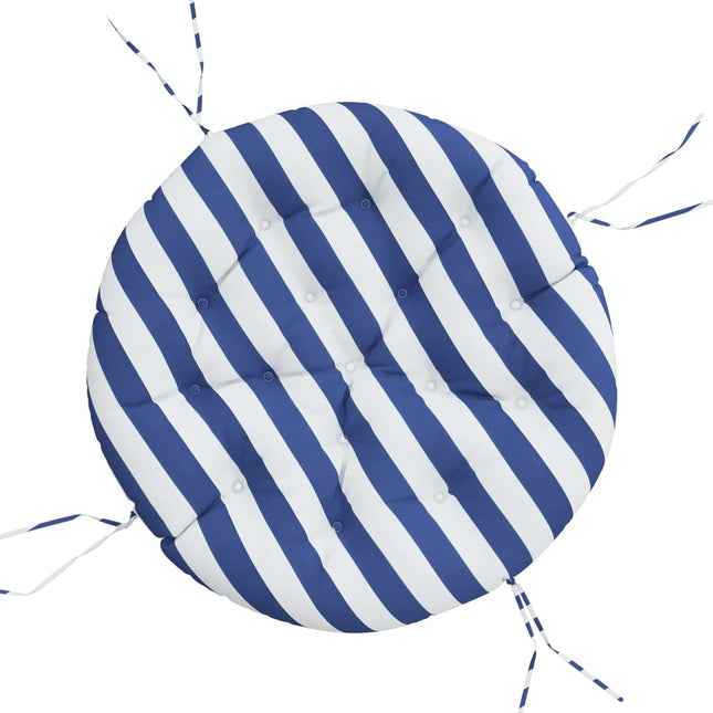Cuscino Rotondo Righe Blu Bianche ÃƒÆ’Ã‹Å“ 100x11 cm in Tessuto Oxford