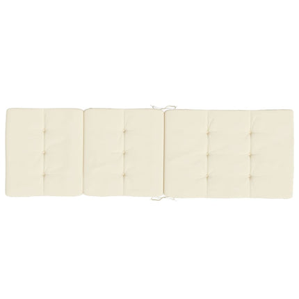 Cuscini per Sedia a Sdraio 2 pz Crema in Tessuto Oxford