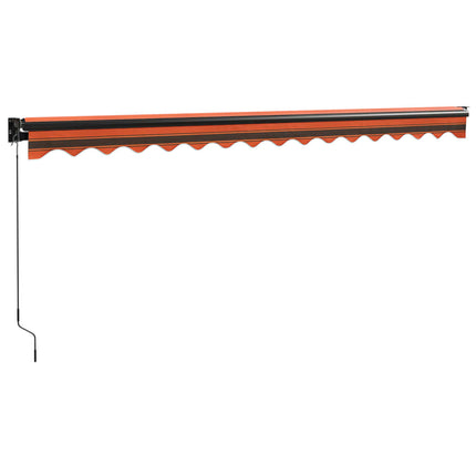 Tenda Sole Retrattile Arancione Marrone 4x3m Tessuto Alluminio