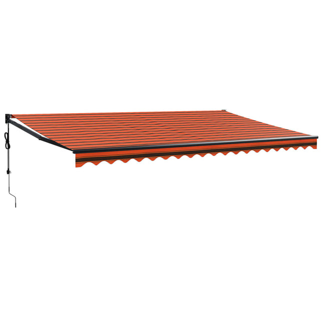 Tenda Sole Automatica Retrattile Arancione e Marrone 5x3 m