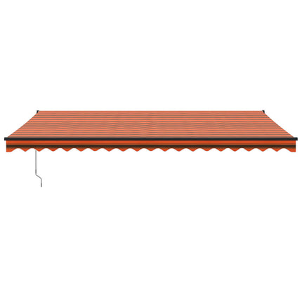 Tenda Sole Automatica Retrattile Arancione e Marrone 5x3 m