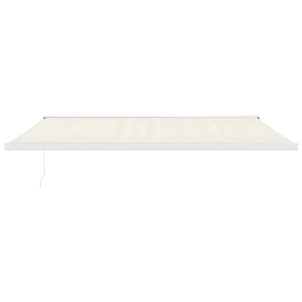 Tenda da Sole Retrattile Crema 5x3 m in Tessuto e Alluminio