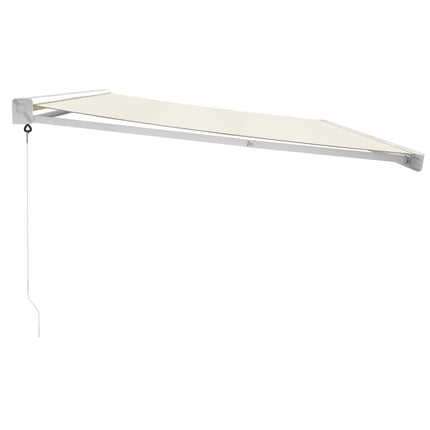 Tenda da Sole Retrattile Crema 5x3 m in Tessuto e Alluminio