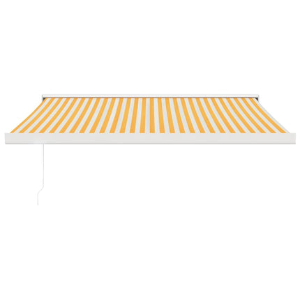 Tenda Retrattile Gialla e Bianca 3x2,5 m in Tessuto e Alluminio