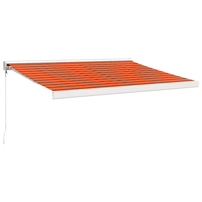 Tenda Retrattile Arancione Marrone 3,5x2,5m Tessuto e Alluminio