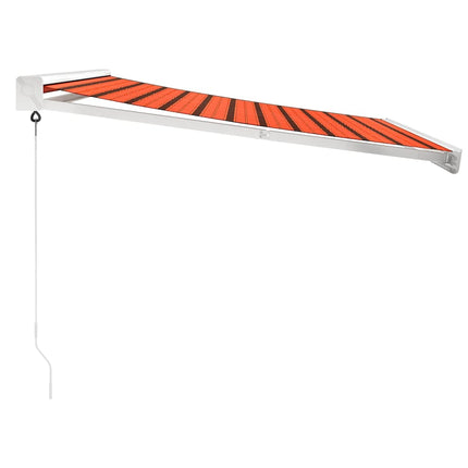 Tenda Retrattile Arancione Marrone 3,5x2,5m Tessuto e Alluminio