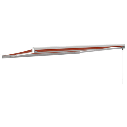 Tenda Retrattile Arancione Marrone 4,5x3 m Tessuto e Alluminio
