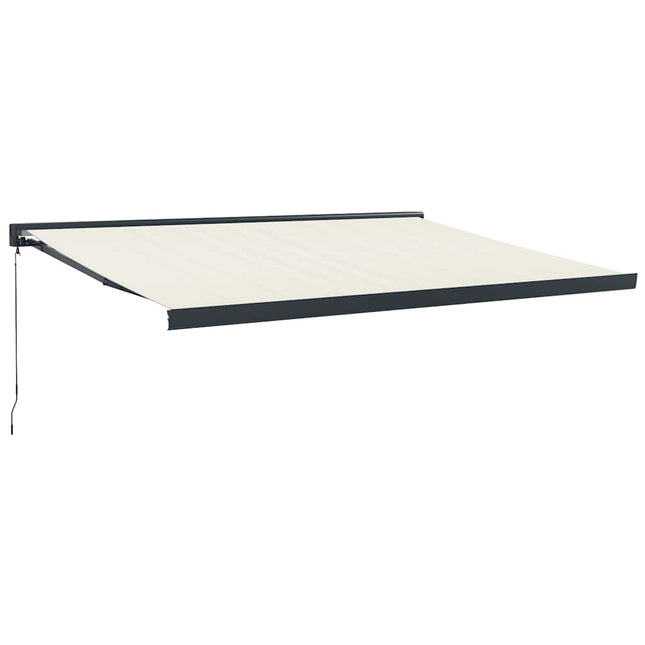 Tenda da Sole Retrattile Crema 4,5x3 m in Tessuto e Alluminio