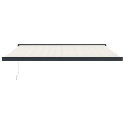 Tenda da Sole Retrattile Crema 4,5x3 m in Tessuto e Alluminio