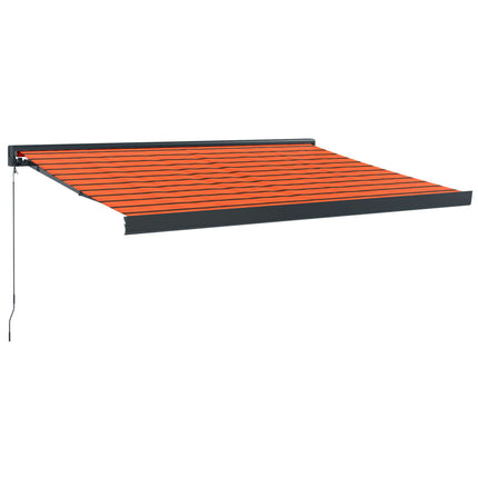 Tenda Retrattile Arancione Marrone 3,5x2,5m Tessuto e Alluminio