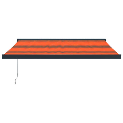 Tenda Retrattile Arancione Marrone 3,5x2,5m Tessuto e Alluminio