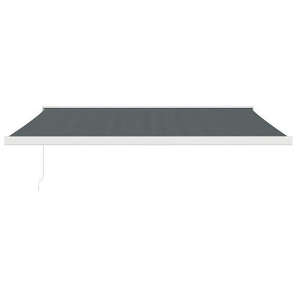 Tenda da Sole Retrattile Antracite 4x3 m in Tessuto e Alluminio