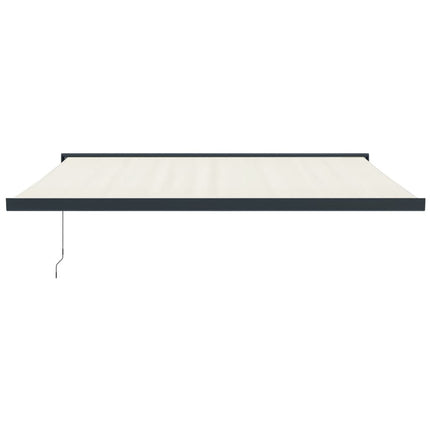Tenda da Sole Retrattile Crema 4x3 m in Tessuto e Alluminio