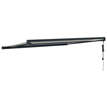 Tenda da Sole Retrattile Crema 4x3 m in Tessuto e Alluminio