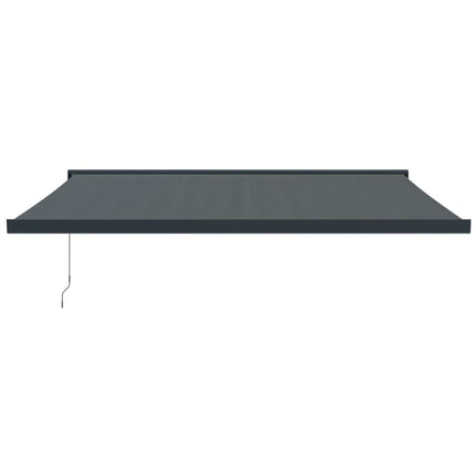 Tenda da Sole Retrattile Antracite 4x3 m in Tessuto e Alluminio