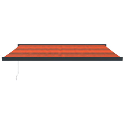 Tenda Sole Retrattile Arancione Marrone 4x3m Tessuto Alluminio