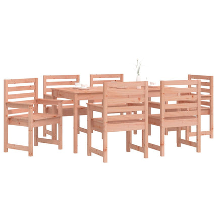 Set da Pranzo per Giardino 7 pz in Legno Massello di Douglas