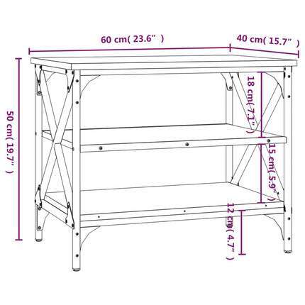 Mobile Porta TV Rovere Sonoma 60x40x50 cm in Legno Multistrato