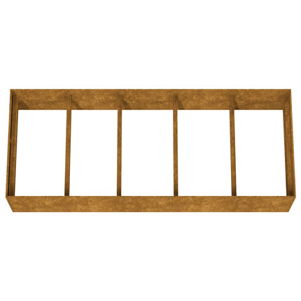 Fioriera Rialzata da Giardino 200x80x40 cm in Acciaio Corten