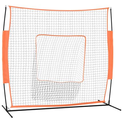 Rete Baseball Rossa e Nera 219x107x212 cm Acciaio e Poliestere
