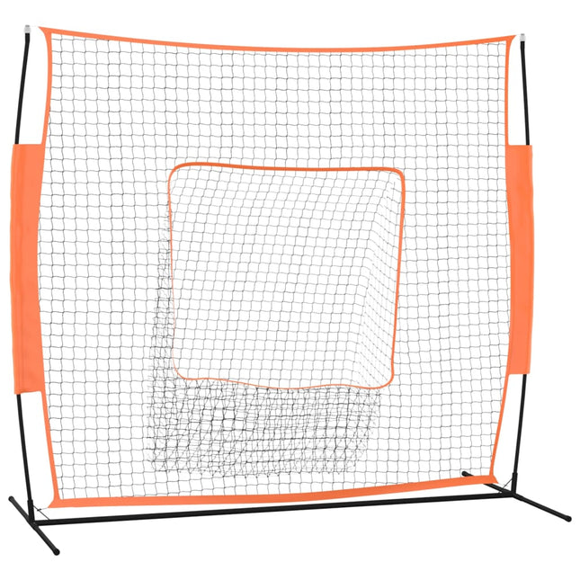 Rete Baseball Rossa e Nera 219x107x212 cm Acciaio e Poliestere