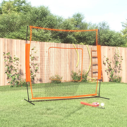 Rete Baseball Rossa e Nera 219x107x212 cm Acciaio e Poliestere