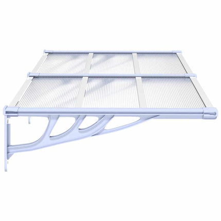 Tettoia per Porta Grigio e Trasparente 152,5x90cm Policarbonato