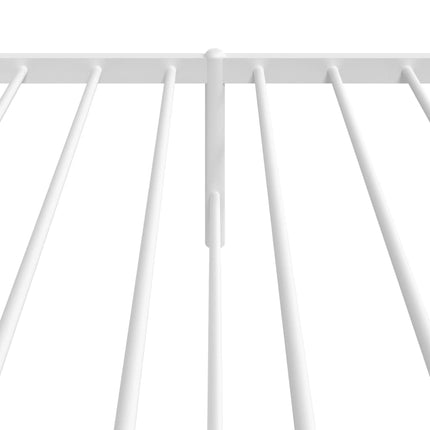 Giroletto con Testiera Metallo Bianco 107x203 cm