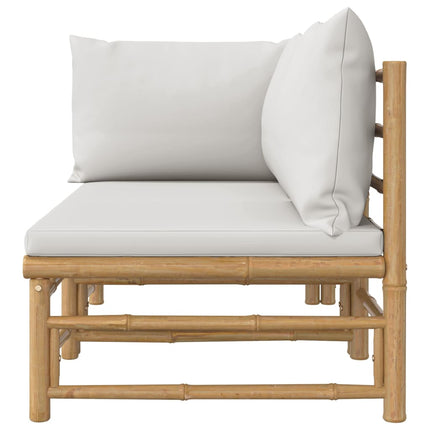 Set Salotto da Giardino 2pz con Cuscini Grigio Chiaro BambÃ¹