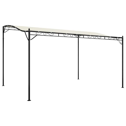 Tettoia Crema 4x3 m 180 g/mÃƒâ€šÃ‚Â² Tessuto e Acciaio