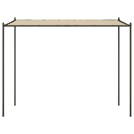 Gazebo Beige 3x3 m 180 g/mÂ² Tessuto e Acciaio
