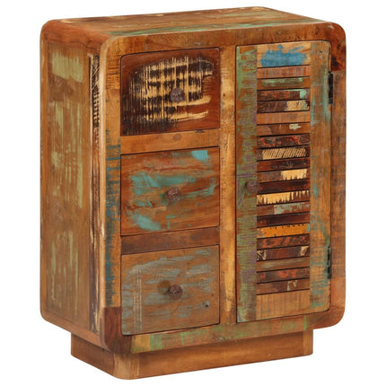 Credenza con 3 Cassetti 55x30x70 cm Legno Massello di Recupero