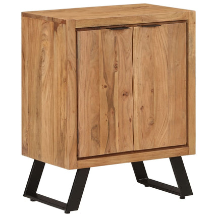 Credenza con 2 Ante 55x36x72 cm in Legno Massello di Acacia