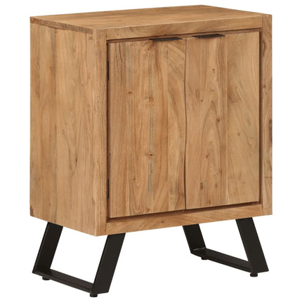 Credenza con 2 Ante 55x36x72 cm in Legno Massello di Acacia