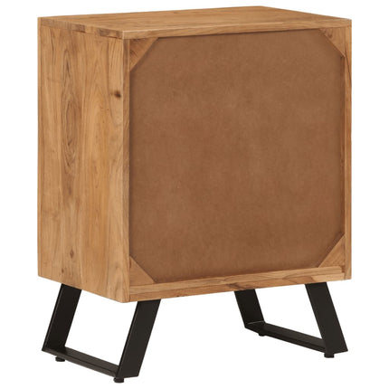 Credenza con 2 Ante 55x36x72 cm in Legno Massello di Acacia