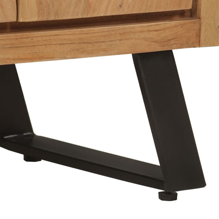Credenza con 2 Ante 55x36x72 cm in Legno Massello di Acacia