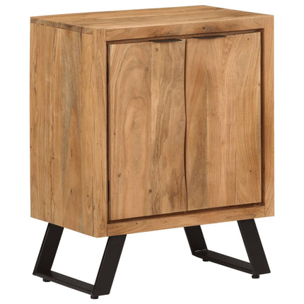 Credenza con 2 Ante 55x36x72 cm in Legno Massello di Acacia